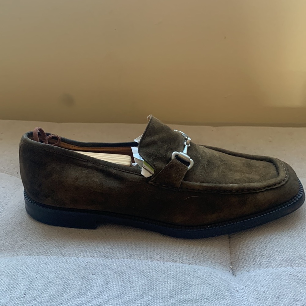 City Slicker Men's Brown Suede Shoes with Horsebit Size 10 SB11 - Picture 6 of 15